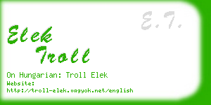 elek troll business card